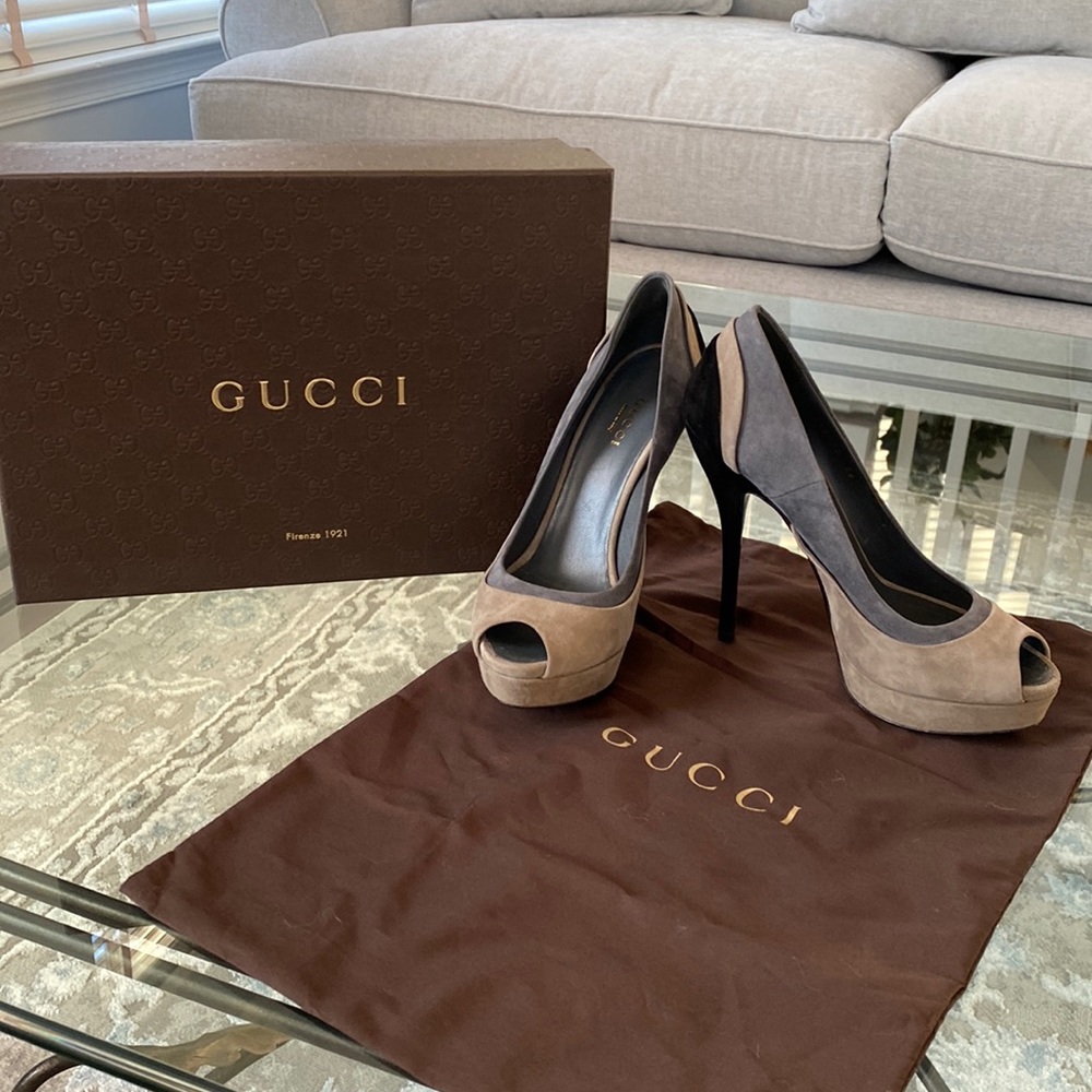 Gucci suede killer heels